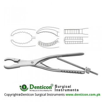 Ulrich Bone Holding Forcep Straight - With Thread Fixation Stainless Steel, 28 cm - 11"